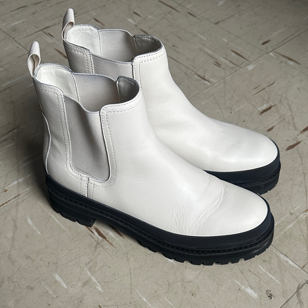 Calvin Klein Collection White Ankle Boots